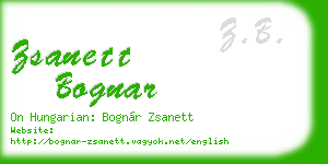 zsanett bognar business card