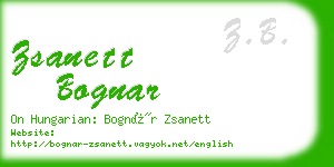 zsanett bognar business card